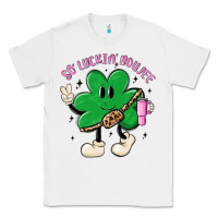 White so luckin boujee Classic Tee - MaliasSmallBusiness
