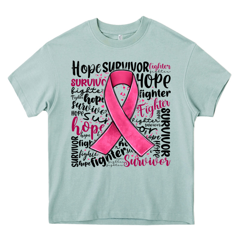 Breast Cancer Ribbon Heavy Core Tee by JahusDesignShop | Teevron