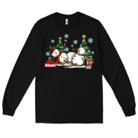 Black christmas snowmen with wine Long Sleeve Tee - MaliasSmallBusiness