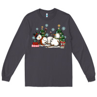 Smoke christmas snowmen with wine Long Sleeve Tee - MaliasSmallBusiness