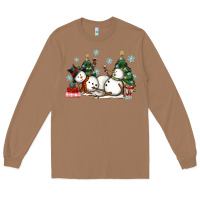 Toasted Coconut christmas snowmen with wine Long Sleeve Tee - MaliasSmallBusiness