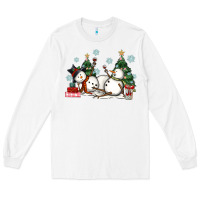 White christmas snowmen with wine Long Sleeve Tee - MaliasSmallBusiness