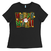 Black Christmas merry mini Ladies Tee - FaDigitalArtStudio