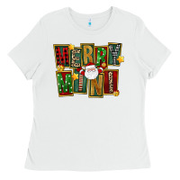 White Christmas merry mini Ladies Tee - FaDigitalArtStudio