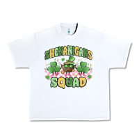 White shenanigans squad Urban Heavy Tee - MaliasSmallBusiness