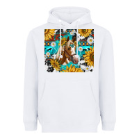 White cowhide aztec horse Heavyweight Hoodie - TumblerDesignByShophia