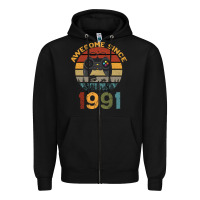 Black Awesome Since 1991 Zipper Hoodie - Bettercallsaul