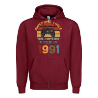 Burgundy Awesome Since 1991 Zipper Hoodie - Bettercallsaul