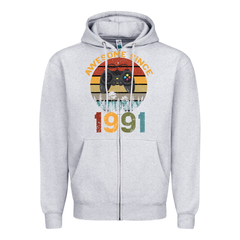 Awesome Since 1991 Zipper Hoodie by Bettercallsaul | Teevron