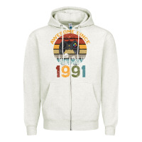 Oatmeal Heather Awesome Since 1991 Zipper Hoodie - Bettercallsaul