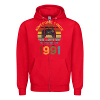 Red Awesome Since 1991 Zipper Hoodie - Bettercallsaul