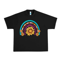 Black rainbow sunflower Urban Heavy Tee - AdoDesignShop