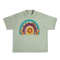 Oil Green rainbow sunflower Urban Heavy Tee - AdoDesignShop