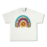 Pistachio rainbow sunflower Urban Heavy Tee - AdoDesignShop