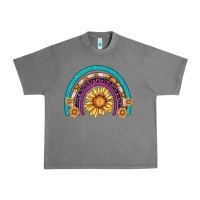 Tornado rainbow sunflower Urban Heavy Tee - AdoDesignShop