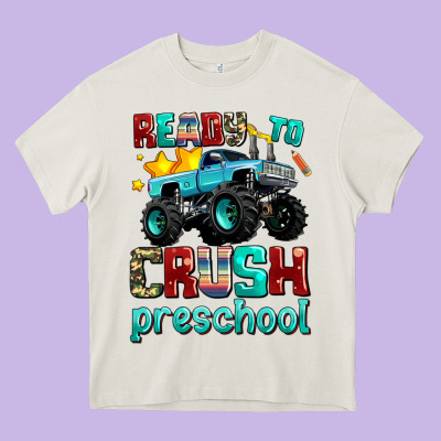 Ready To School Crush Preschool Heavy Core Tee Designed By Adodesignshop