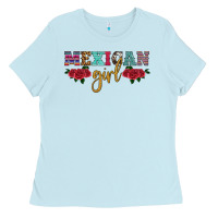 Baby Blue mexican girl Ladies Tee - HRA Design Shop