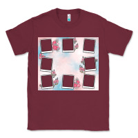 Burgundy add your text photo collage life Classic Tee - MaliasSmallBusiness