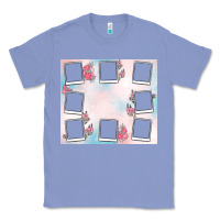 Colony Blue add your text photo collage life Classic Tee - MaliasSmallBusiness