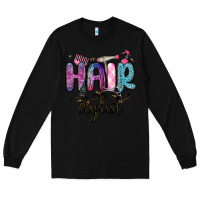Black hair stylist Long Sleeve Tee - MaliasSmallBusiness