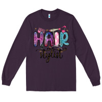 Plum hair stylist Long Sleeve Tee - MaliasSmallBusiness