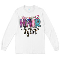 White hair stylist Long Sleeve Tee - MaliasSmallBusiness