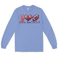 Colony Blue peace love football Long Sleeve Tee - JahusDesignShop