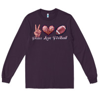 Plum peace love football Long Sleeve Tee - JahusDesignShop