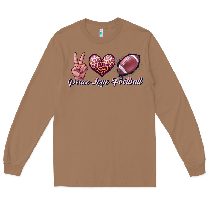 Peace Love Football Long Sleeve Tee by JahusDesignShop | Teevron
