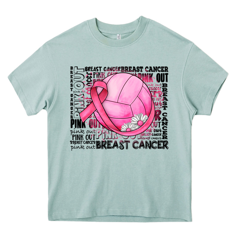 Breast Cancer Volleyball Heavy Core Tee by JahusDesignShop | Teevron