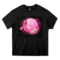 Black breast cancer volleyball Heavy Core Tee - JahusDesignShop