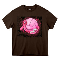 Chocolate Brown breast cancer volleyball Heavy Core Tee - JahusDesignShop