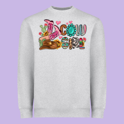 Western Cowgirl Heavyweight Sweatshirt Designed By Maliassmallbusiness