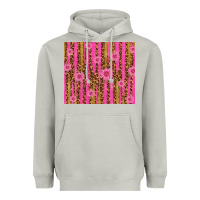 Moon Dust glitter pink stripe leopard pattern with flowers Heavyweight Hoodie - TumblerDesignByShophia
