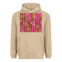 Mushroom glitter pink stripe leopard pattern with flowers Heavyweight Hoodie - TumblerDesignByShophia