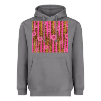Storm glitter pink stripe leopard pattern with flowers Heavyweight Hoodie - TumblerDesignByShophia