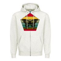 Oatmeal Heather butterfly Zipper Hoodie - Bettercallsaul