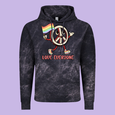 Love Everyone Vintage Hoodie Designed By Maliassmallbusiness