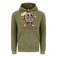 Vintage Olive love everyone Vintage Hoodie - MaliasSmallBusiness