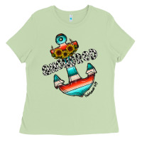 Matcha anchored Ladies Tee - CowhideDigitalArt