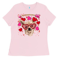 Bubblegum Pink valentine's day  chihuahua Ladies Tee - RanaPortraitStore