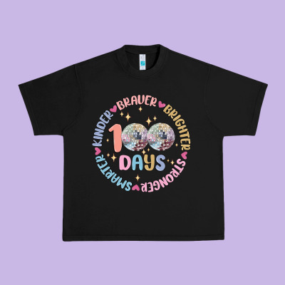 100 Days Of School Urban Heavy Tee Designed By Maliassmallbusiness