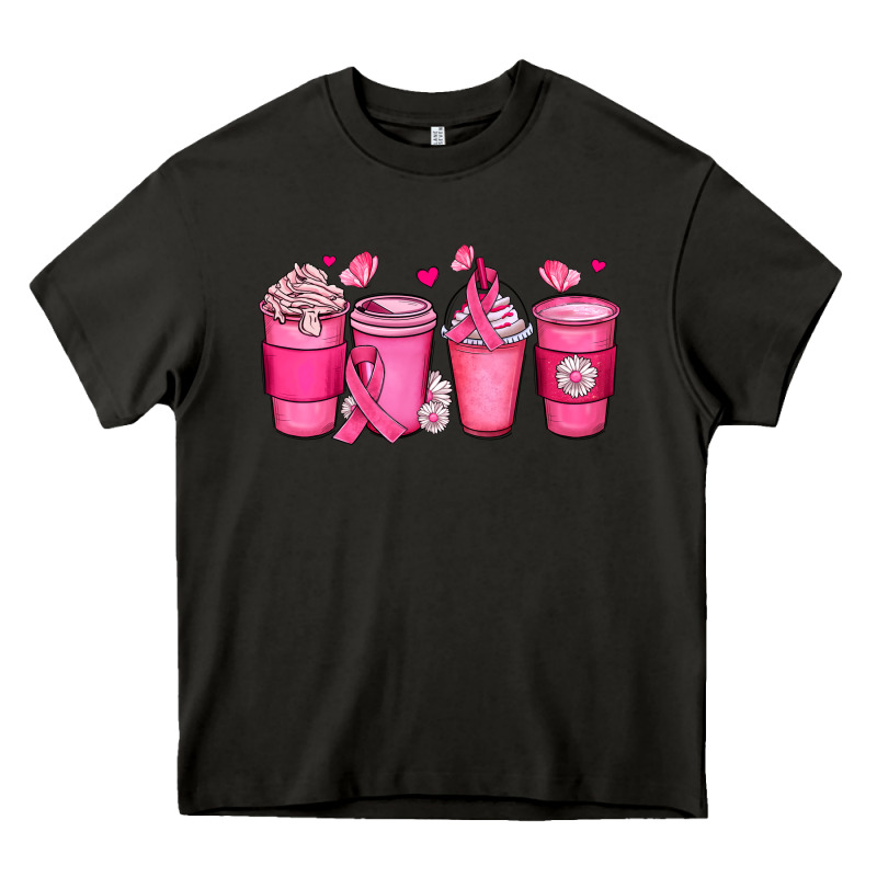Breast Cancer Coffee Cups Heavy Core Tee by JahusDesignShop | Teevron