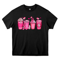 Black breast cancer coffee cups Heavy Core Tee - JahusDesignShop