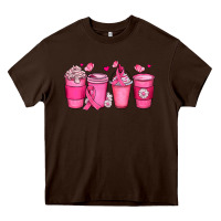 Chocolate Brown breast cancer coffee cups Heavy Core Tee - JahusDesignShop
