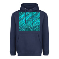 Navy blue glitter with leopard pattern Heavyweight Hoodie - TumblerDesignByShophia