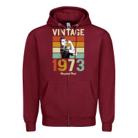Burgundy Vintage 1973 Orginial Parts Zipper Hoodie - Bettercallsaul
