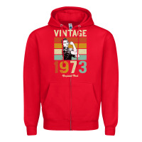 Red Vintage 1973 Orginial Parts Zipper Hoodie - Bettercallsaul