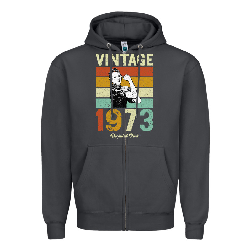 Vintage 1973 Orginial Parts Zipper Hoodie by Bettercallsaul | Teevron
