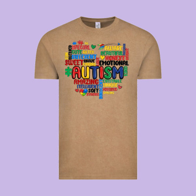 Autism Heart Vintage Tee Designed By Maliassmallbusiness